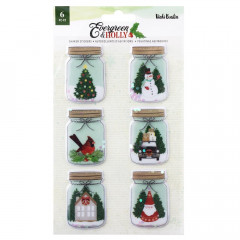 Vicki Boutin Evergreen and Holly Mason Jar Shaker Sticker