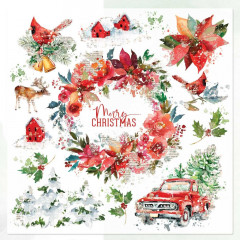 12x12 Rub-On Transfer Sheet - ARToptions Holiday Wishes