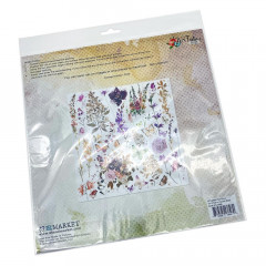 12x12 Rub-On Transfer Sheet - ARToptions Plum Grove