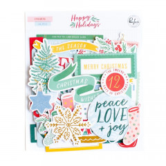 Cardstock Die-Cut Ephemera Pack - Happy Holidays