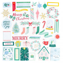 Cardstock Die-Cut Ephemera Pack - Happy Holidays