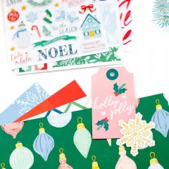 PinkFresh - Puffy Stickers - Happy Holidays