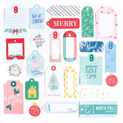 Cardstock Die-Cut Ephemera Tags - Happy Holidays