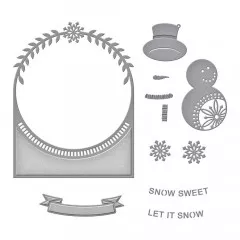 Spellbinders Etched Dies - Let It Snowman -Christmas Flourish