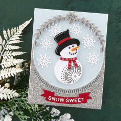 Spellbinders Etched Dies - Let It Snowman -Christmas Flourish