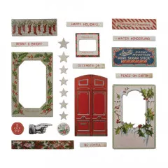 Idea-Ology Chipboard Baseboards - Christmas