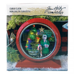 Idea-Ology Curio Clock - Glossy Red Christmas