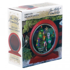 Idea-Ology Curio Clock - Glossy Red Christmas