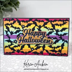 Karen Burniston Die - Slim Pattern Plate - Bats