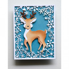 Poppystamps Metal Dies - Wintertime Snowflake Frame