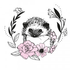 Sizzix Layered Clear Stamps - Floral Hedgehog by Oliva Rose