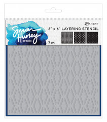 Simon Hurley 6x6 Layering Stencil - Dazzling Diamonds