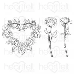 Cling Stamps - Friendship Rose Heart