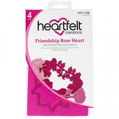 Cut and Emboss Die - Friendship Rose Heart