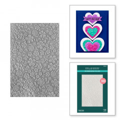 Spellbinders 3D Embossing Folder - Flower Frenzy Floral Reflection