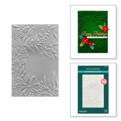 Spellbinders 3D Embossing Folder - Holiday Floral Swag