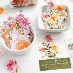 Cardstock Die-Cuts Ephemera Pack - Chrysanthemum