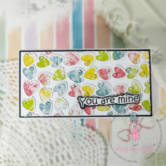 Dress My Craft Water Droplet Embellishments - Rainbow Hearts