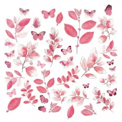 Spectrum Sherbert Acetate Leaves - Color Swatch: Blossom