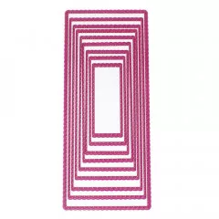 Cut and Emboss Die - Slim Eyelet Rectangle