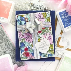 Pinkfresh Studio Cling Stamps - Poppy Mix Background