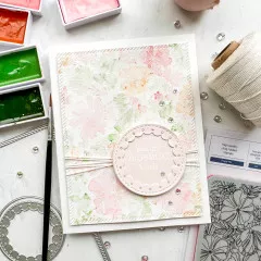 Pinkfresh Studio Cling Stamps - Poppy Mix Background