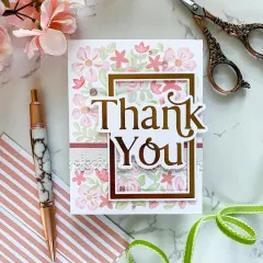 Pinkfresh Studio Cling Stamps - Mixed Blooms Background