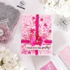 Pinkfresh Studio Cling Stamps - Mixed Blooms Background