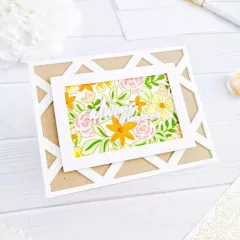 Pinkfresh Studio Cling Stamps - Mixed Blooms Background