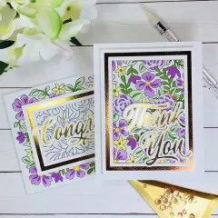 Pinkfresh Studio Cling Stamps - Mixed Blooms Background