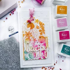 Pinkfresh Studio Cling Stamps - Mixed Blooms Background