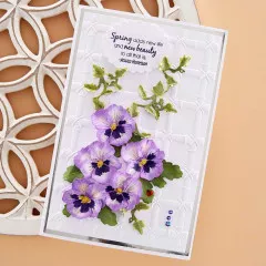 Spellbinders Etched Dies - Pansy The Painters Garden