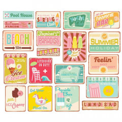 Bits & Pieces Die-Cuts - Retro Summer - Retro Sign