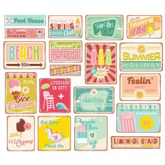 Bits & Pieces Die-Cuts - Retro Summer - Retro Sign