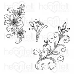 Cling Stamps - Garden Lily Spray & Fillers