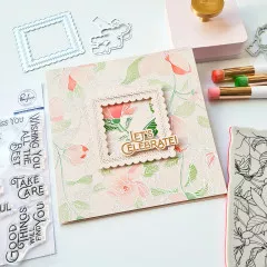 Pinkfresh Studio Stencils - Magnolia Pattern Layering