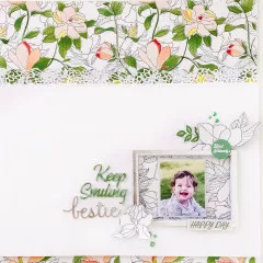 Pinkfresh Studio Stencils - Magnolia Pattern Layering