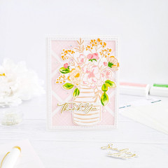 Pinkfresh Studio Stencils - Inky Bouquet Layering