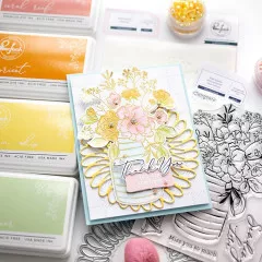 Pinkfresh Studio Stencils - Inky Bouquet Layering