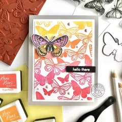 Hero Arts Cling Stamps - Fluttering Butterflies Bold Prints