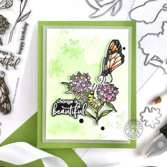 Hero Arts Clear Stamps - Monarch & Milkweed