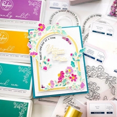 Pinkfresh Studio Stencils - Arch Florals Layering