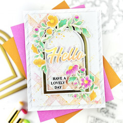 Pinkfresh Studio Stencils - Arch Florals Layering