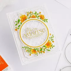 Pinkfresh Studio Stencils - Circle Florals Layering