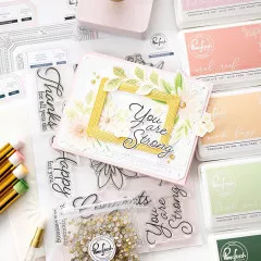 Pinkfresh Studio Stencils - Happy For You Layering