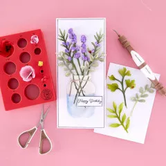 Spellbinders Etched Dies - Mason Jar & Lavender - Victorian Garden