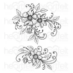 Cling Stamps - Feathery Florals