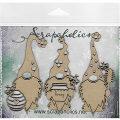 Scrapaholics Laser Cut Chipboard - Bee Gnomes