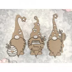 Scrapaholics Laser Cut Chipboard - Bee Gnomes