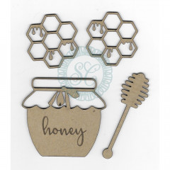 Scrapaholics Laser Cut Chipboard - Honey Jar Set